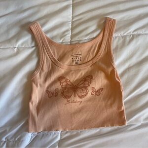 Billabong Peach Butterfly Tank Top